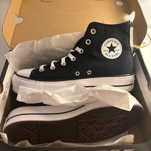 Converse Black and White High-Top Sneakers Canvas